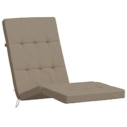 Avis vidaXL Coussins de chaise longue lot de 2 taupe tissu oxford