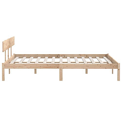 Maison Chic Lit adulte - Lit simple Cadre de lit,Structure du lit Contemporain Bois de pin massif 200x200 cm -MN80378 pas cher