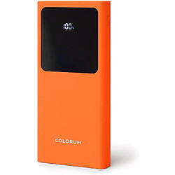 SANAG Colorum Power Bank 10000Mah Orange - Batterie Externe Portable Avec Usb-C Microusb - Power Bank Avec Écran Led - Batterie Externe Charge Rapide De Deux Appareils Avec Deux Voyants Led