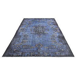 Avis Vidal Tapis de laine 297x178 Bleu Ultra Vintage