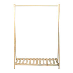 Helloshop26 Portemanteau niveau de rangement pin 148 x 106 x 38 cm naturel 03_0008177