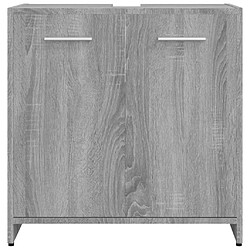 Maison Chic Armoire de bain,Meuble de rangement de salle de bain,Meuble haut Sonoma gris 60x33x60 cm Bois d'ingénierie -GKD538251 pas cher