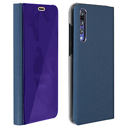 Avizar Housse Huawei P20 Pro Etui Miroir Clapet Coque Rigide Fonction Stand Bleu Nuit