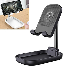 Wewoo Support de de bureau de charge sans fil pour tablette de téléphone portable pliable WS2 noir