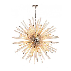 Luminaire Center Suspension 32 ampoules Nickel poli,or champagne