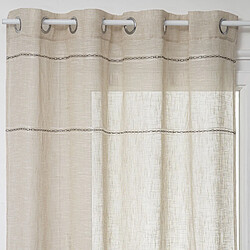 Atmosphera, Createur D'Interieur Voilage Indi en polyester avec 8 œillets - 240x140 cm - beige