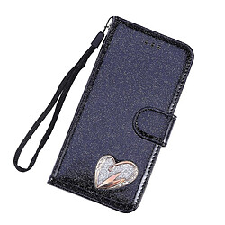 Universal Bling Diamond PU Le cuir couvercle Case de portefeuille pour iPhone 6 / 6s (noir)