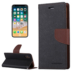 Wewoo Coque gris pour iPhone X Cross Texture Horizontal Housse en cuir avec fentes FANCY DIARY cartes et porte-monnaie support