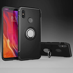 Wewoo Coque Étui de protection magnétique à 360 degrés avec anneau de rotation pour Xiaomi Mi 8 noir