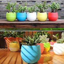 Avis Wewoo 5 PCS Mini rondes Home Garden Office Decor Pots de fleurs en plastiqueTaille 7x7cm Bleu