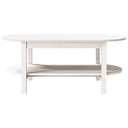 Acheter vidaXL Table basse Blanc 110x55x45 cm Bois massif de pin