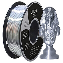 None ERYONE Silk PLA Filament pour imprimante 3D 1 kg (2,2 lbs)/bobine - Argent