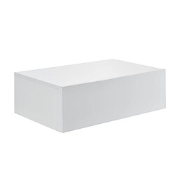 Helloshop26 2 tables de chevet nuit étagères murales pour chambre à coucher avec 2 Tiroirs 46 cm blanc 03_0000165