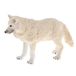 Acheter 2pcs Plastique Blanc Loup Modèle Figurines Enfants Accessoires éducatifs Ornements de Table