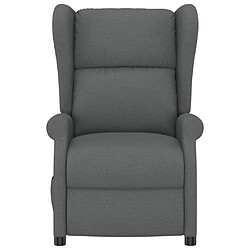 Avis vidaXL Fauteuil inclinable électrique à oreilles gris foncé tissu