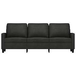 Avis Maison Chic Canapé à 3 places,Canapé droit,Sofa de Salon,Banquette Noir 180 cm Tissu -GKD458052