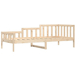 Maison Chic Lit de jour, Lit de repos pour Salon Chambre,Canapé-lit,Lit d'invité 90x190 cm Bois de pin massif -MN94093 pas cher