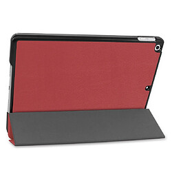 Wewoo Housse Étui Coque Pour iPad 10.2 en cuir élégant avec rabat horizontal texturé Custer Texture fonction Veille / Réveil et support à trois réglages Vin Rouge pas cher