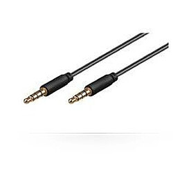 Disney 3.5mm 4-pin 0.5m M-M Black Audio Cable, For Apple iPod, iPhone, iPad.