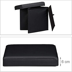 Avis Helloshop26 Tabouret pouf banquette pliant meuble de rangement stable synthétique 38 cm noir 13_0002806_3