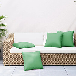 vidaXL Coussins de canapé lot de 4 vert 60x60 cm tissu 