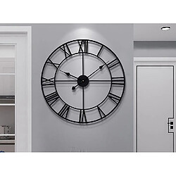 Avis Universal Grande horloge murale en métal circulaire à chiffres romains (60 * 60 cm)