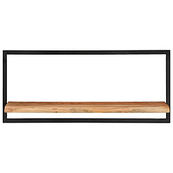 vidaXL Étagères murales 2 pcs 80x25x35 cm Bois d'acacia et acier