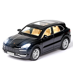 Universal 1/32 Voiture en alliage Cayenne moulée sous pression pour garçon Modèle de SUV pour enfant Jouet pour enfant Véhicule de SUV en métal avec fonction de retrait Lumière musicale | Voiture jouet moulée sous pression(Le noir)