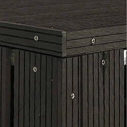 Acheter Decoshop26 Abri de poubelles extérieur conteneurs à ordures jusqu'à 4 bacs 115x140x100 cm en métal aspect bois extensible anthracite 04_0005607