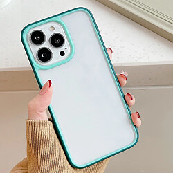 Coque en TPU + acrylique bicolore, anti-rayures vert noirâtre pour votre iPhone 13 Pro 6.1 pouces