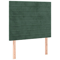 vidaXL Têtes de lit 2 pcs Vert foncé 80x5x78/88 cm Velours