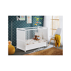 Acheter Asm Lit bébé tradition TYMEK en bois de pin avec tiroir 67x124 x H 56,90 cm