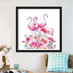 Avis diy 5d diamant peinture broderie point de croix kit décor 30x30 cm flamant rose