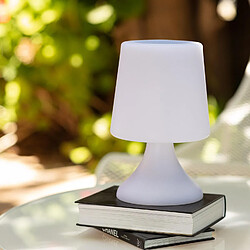 Ledkia Lampe à Poser LED Extérieure Portative Uyoga RGBW avec Haut-Parleur Bluetooth et Batterie Rechargeable USB Blanc