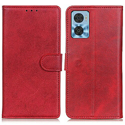 Etui en PU texture, antichoc avec support pour votre Motorola Moto E22 4G/E22i 4G - rouge