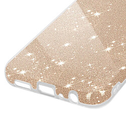 Avizar Coque pour Samsung Galaxy A05s Paillette Silicone Semi rigide Fin Dorée