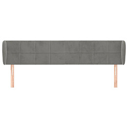 Avis Maison Chic Tête de lit scandinave avec oreilles,meuble de chambre Gris clair 183x23x78/88 cm Velours -MN83234