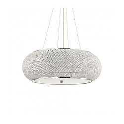 Ideal Lux Suspension LED intégré Pasha Métal Chrome 14 ampoules 41cm