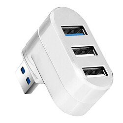 Avis Concentrateur 3 ports rotatif à 180 degrés usb 3.0 + 2 usb 2.0 séparateur d'adaptateur blanc