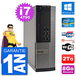 PC Dell OptiPlex 7020 SFF Intel i7-4790 RAM 8Go Disque Dur 2To Windows 10 Wifi - Occasion