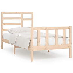 vidaXL Cadre de lit sans matelas 100x200 cm bois massif de pin