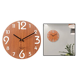 Horloge Murale En Bois à Piles De Mode Pour Le Décor De Patio 413 pas cher