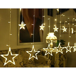 Wewoo Guirlande LED 220V UE Plug Star Light lumières de Noël Intérieur / Extérieur Lampe Décorative Amour Rideaux Pour Éclairage Fête Mariage (Blanc Chaud)