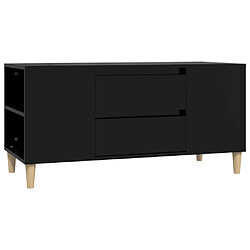 vidaXL Meuble TV Noir 102x44,5x50 cm Bois d'ingénierie