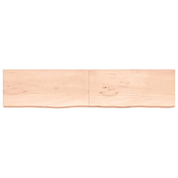 Avis vidaXL Étagère murale 220x50x(2-6) cm bois de chêne massif non traité