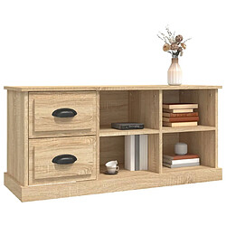 Acheter Maison Chic Meuble TV scandinave - Banc TV pour salon chêne sonoma 102x35,5x47,5 cm bois d'ingénierie -MN63298