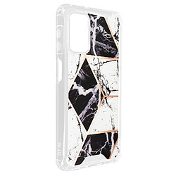 Avizar Coque Marbre Samsung Galaxy A32 5G Hybride avec Coins Renforcés noir et blanc