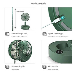 Avis Universal Ventilateur de purification électrique pliable Ventilateur de refroidissement d'air Télécommande d'humidification 5 Ventilateur de recharge télescopique à vitesse du vent