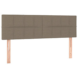 Avis vidaXL Tête de lit à LED Taupe 144x5x78/88 cm Tissu