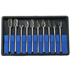 10pcs Professionnel 1/8 ""Fraise Rotary Burrs Fraise Outils